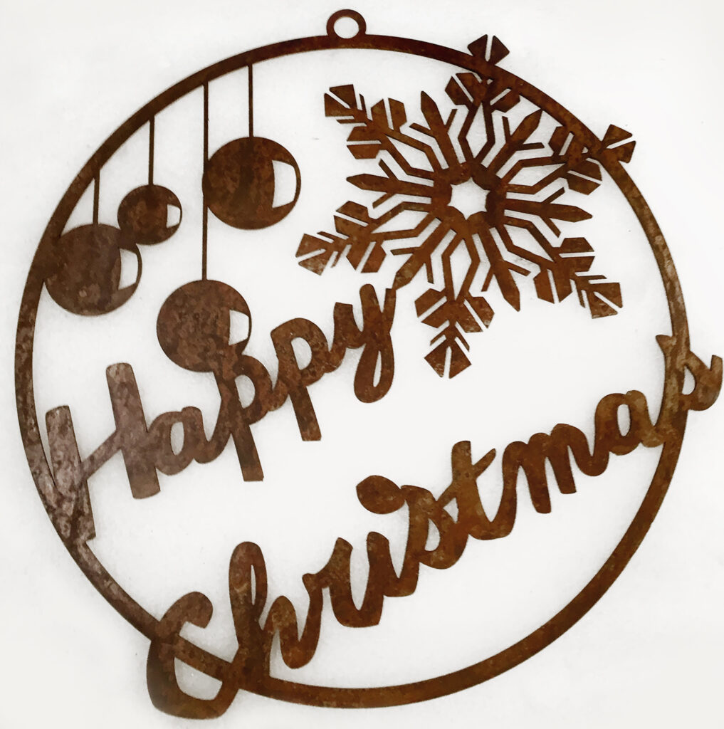 Happy Christmas_Decorazione in corten_Design Andrea Scarpellini