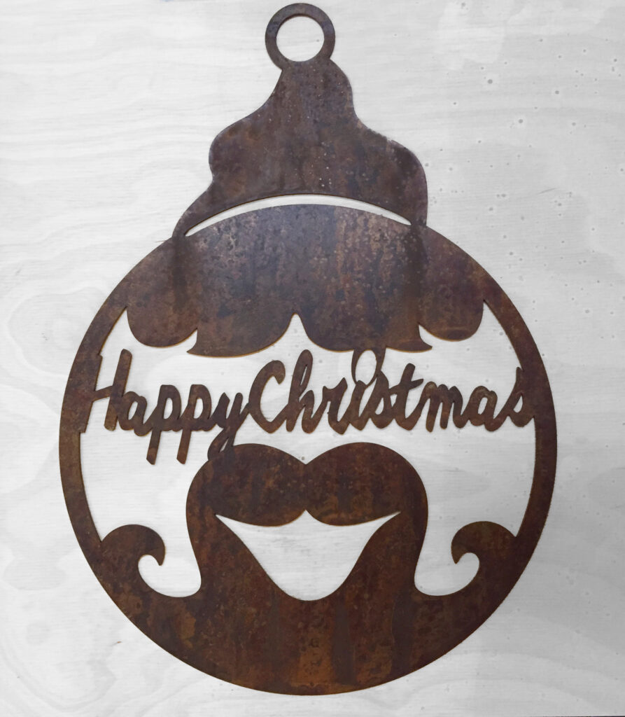 Happy Christmas_Decorazione in corten_Design Andrea Scarpellini